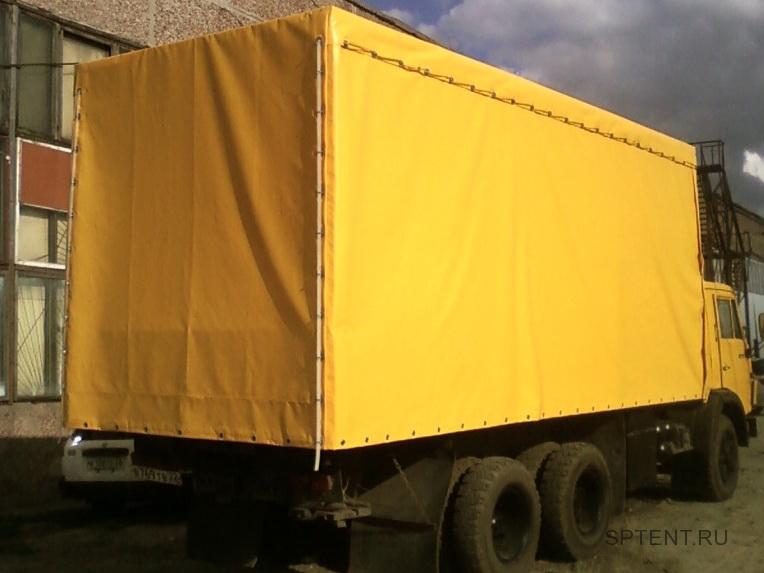Тент-ПВХ  желтого цвета на грузовик Камаз